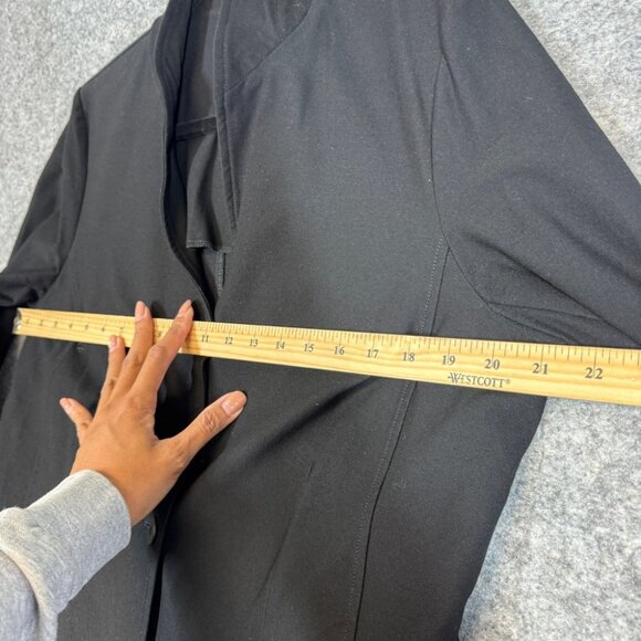Eileen Fisher Black Blazer Jacket  Viscose Blend Workwear Minimalist Size L - Picture 7 of 13